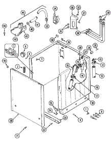 02 - Cabinet parts for Admiral Washer Dryer Combo LSE7806GGE from AppliancePartsPros.com