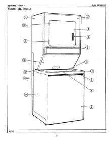 12 - Front View (Lse9900aex) parts for Maytag Washer Dryer Combo LSE9900ACE from AppliancePartsPros.com
