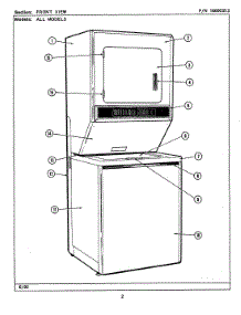 11 - Front View (Lse9900acl,Ace,Adl,Adw) parts for Maytag Washer Dryer Combo LSE9900ADL from AppliancePartsPros.com