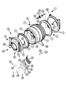 15 - Tumbler (Lse9904acm) parts for Maytag Washer Dryer Combo LSE9904ACM from AppliancePartsPros.com