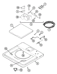 11 - Top & Lid parts for Jenn-Air Washer Dryer Combo LSG2704W from AppliancePartsPros.com
