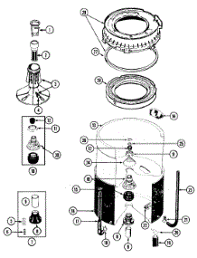 13 - Tub parts for Jenn-Air Washer Dryer Combo LSG2704W from AppliancePartsPros.com
