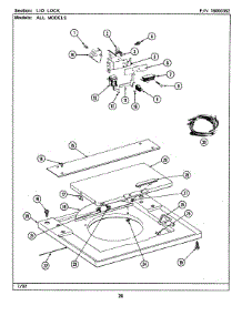 11 - Lid Lock (Lsg7800aae) parts for Maytag Washer Dryer Combo LSG7800AAE from AppliancePartsPros.com
