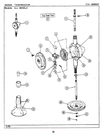 14 - Transmission parts for Maytag Washer Dryer Combo LSG7800AAL from AppliancePartsPros.com