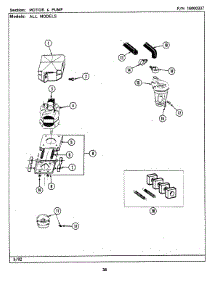 13 - Motor & Pump parts for Maytag Washer Dryer Combo LSG7800AAW from AppliancePartsPros.com