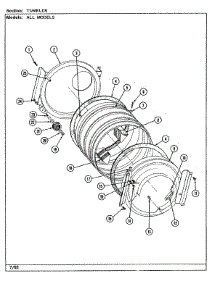 17 - Tumbler parts for Maytag Washer Dryer Combo LSG7800AAW from AppliancePartsPros.com