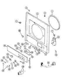 09 - Front Panel & Control Panel parts for Maytag Washer Dryer Combo LSG7806ABE from AppliancePartsPros.com