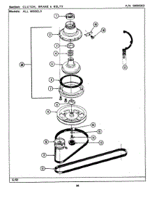 09 - Clutch, Brake & Belts (Lsg9900a & B) parts for Maytag Washer Dryer Combo LSG9900AAW from AppliancePartsPros.com