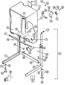 03 - Cabinet-Dryer parts for Maytag Washer Dryer Combo LSG9904AAL from AppliancePartsPros.com