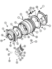 14 - Tumbler (Lsg9900aam) parts for Maytag Washer Dryer Combo LSG9904AAM from AppliancePartsPros.com