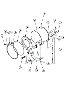 10 - Outertub, Front And Clamp Ring parts for Amana Washer LTA85AW / PLTA85AW from AppliancePartsPros.com