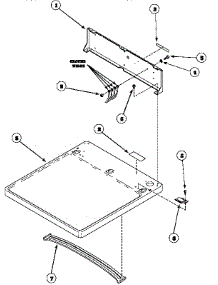 02 - Cabinet Top And Control Hood Rear Panel parts for Amana Washer LTC85AW / PLTC85AW from AppliancePartsPros.com