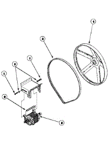 09 - Motor And Belt parts for Amana Washer LTC85AW / PLTC85AW from AppliancePartsPros.com