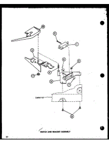 10 - Switch And Bracket Assy parts for Amana Washer LW2400 / P7762103W W from AppliancePartsPros.com