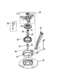 04 - Brg Hsg / Brake Pulley & Pivot Dome parts for Amana Washer LW2501W2 / PLW2501W2 B from AppliancePartsPros.com