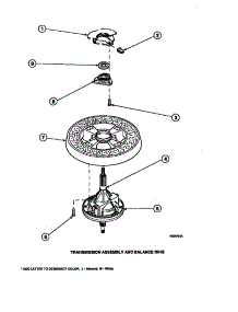 27 - Transmission Assy And Balance Ring parts for Amana Washer LW2501W2 / PLW2501W2 A from AppliancePartsPros.com