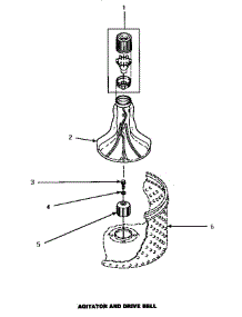 02 - Agitator & Drive Bell parts for Amana Washer LW3502L / P1163202W L from AppliancePartsPros.com