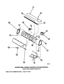 13 - Graphic Panel, Ctrl Mtg Plate And Ctrls parts for Amana Washer LW3502W2 / PLW3502W2 A from AppliancePartsPros.com
