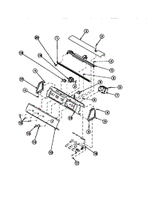 16 - Graphic Panel, Ctrl Mtg Plate And Ctrls parts for Amana Washer LW3502W2 / PLW3502W2 B from AppliancePartsPros.com