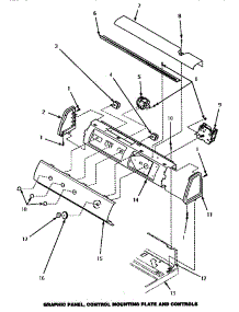 08 - Graphic Panel, Ctrl Mtg Plate & Ctrls parts for Amana Washer LW4302L / P1163302W L from AppliancePartsPros.com