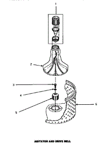 02 - Agitator & Drive Bell parts for Amana Washer LW4303W / P1163303W W from AppliancePartsPros.com