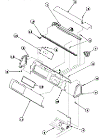 12 - Graphic Panel, Ctrl Mtg Plate And Ctrls parts for Amana Washer LW6111LB / PLW6111LB B from AppliancePartsPros.com