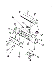 15 - Graphic Panel, Ctrl Mtg Plate And Ctrls parts for Amana Washer LW6143LM / PLW6143LM B from AppliancePartsPros.com