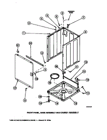 08 - Front Panel, Base Assy And Cabinet Assy parts for Amana Washer LW6153LM / PLW6153LM A from AppliancePartsPros.com