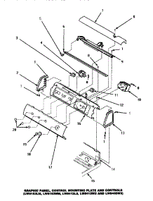 08 - Graphic Panel, Ctrl Mtg Plate & Ctrls parts for Amana Washer LW6163LM / PLW6163LM A from AppliancePartsPros.com