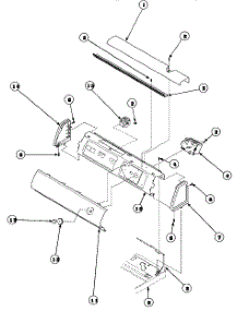 13 - Graphic Panel, Ctrl Mtg Plate And Ctrls parts for Amana Washer LW6163LM / PLW6163LM B from AppliancePartsPros.com
