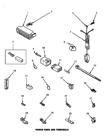 14 - Power Cord & Terminals parts for Amana Washer LW6163WM / PLW6163WM A from AppliancePartsPros.com