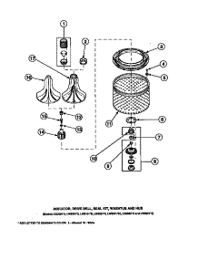 02 - Agitator / Drive Bell / Seal Kit / Tub & Hub parts for Amana Washer LW6501W2 / PLW6501W2 A from AppliancePartsPros.com