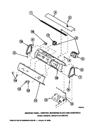 14 - Graphic Panel, Ctrl Mtg Plate And Ctrls parts for Amana Washer LW6501W2B / PLW6501W2 A from AppliancePartsPros.com