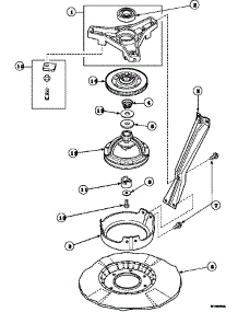 04 - Brg Hsg / Brake Pulley & Pivot Dome parts for Amana Washer LW6501W2B / PLW6501W2 B from AppliancePartsPros.com