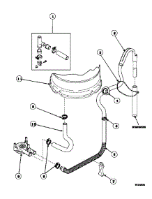 06 - Drain Hose And Siphon Break parts for Amana Washer LW6501W2B / PLW6501W2 B from AppliancePartsPros.com