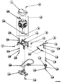 12 - Motor, Mtg Brkt, Belt, Pump & Idler Assy parts for Amana Washer LW6501W2B / PLW6501W2 B from AppliancePartsPros.com