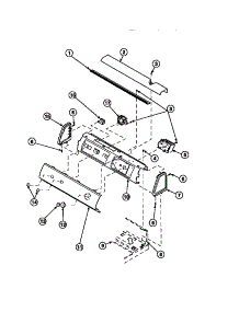 10 - Graphic Panel, Ctrl Mtg Plate And Ctrls parts for Amana Washer LW6601W2 / PLW6601W2 B from AppliancePartsPros.com