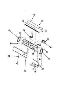 13 - Graphic Panel, Ctrl Mtg Plate And Ctrls parts for Amana Washer LW6601W2 / PLW6601W2 B from AppliancePartsPros.com
