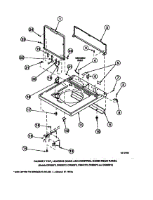 05 - Cab Top / Loading Dr & Ctrl Hood Rear Pan parts for Amana Washer LW7503L2 / PLW7503L2 A from AppliancePartsPros.com