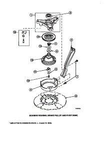 04 - Brg Hsg / Brake Pulley & Pivot Dome parts for Amana Washer LW7503W2 / PLW7503W2 A from AppliancePartsPros.com