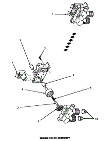 10 - Mixing Valve Assy parts for Amana Washer LW8203W / P1163212W W from AppliancePartsPros.com