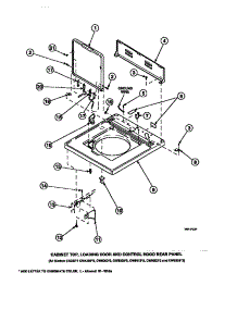 06 - Cab Top / Loading Dr & Ctrl Hood Rear Pan parts for Amana Washer LW8203W2 / PLW8203W2 A from AppliancePartsPros.com