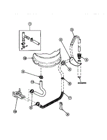 07 - Drain Hose And Siphon Break parts for Amana Washer LW8203W2 / PLW8203W2 B from AppliancePartsPros.com