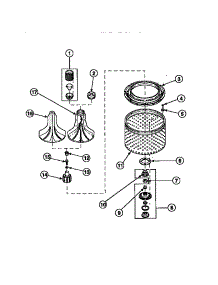 02 - Agitator / Drive Bell / Seal Kit / Tub & Hub parts for Amana Washer LW8252W2 / PLW8252W2 B from AppliancePartsPros.com