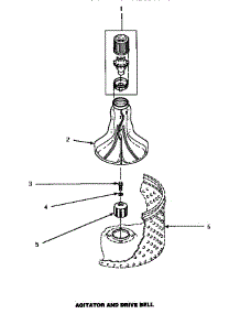 02 - Agitator & Drive Bell parts for Amana Washer LW8253W / PLW8253W from AppliancePartsPros.com