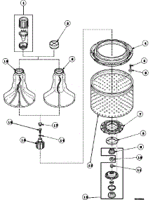 02 - Agitator / Drive Bell / Seal Kit / Tub & Hub parts for Amana Washer LW8263W2 / PLW8263W2 from AppliancePartsPros.com