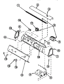 08 - Graphic Panel, Ctrl Mtg Plate And Ctrls parts for Amana Washer LW8263W2 / PLW8263W2 B from AppliancePartsPros.com