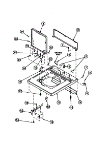 05 - Cab Top / Loading Dr & Ctrl Hood Rear Pan parts for Amana Washer LW8303L2 / PLW8303L2 B from AppliancePartsPros.com