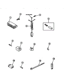 16 - Power Cord And Terminals parts for Amana Washer LW8303W2 / PLW8303W2 B from AppliancePartsPros.com