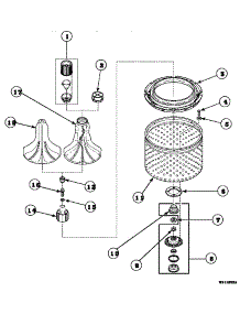 02 - Agitator / Drive Bell / Seal Kit / Tub & Hub parts for Amana Washer LW8303W2 / PLW8303W2A from AppliancePartsPros.com